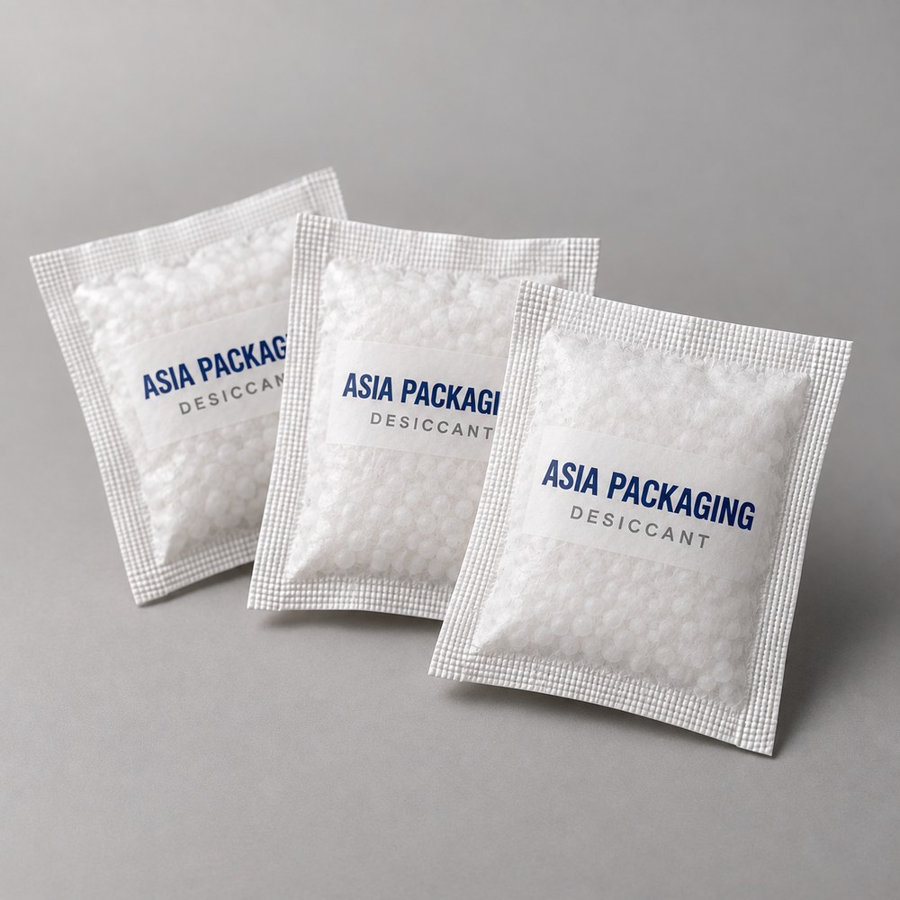 Non-woven silica gel sachets in several sizes